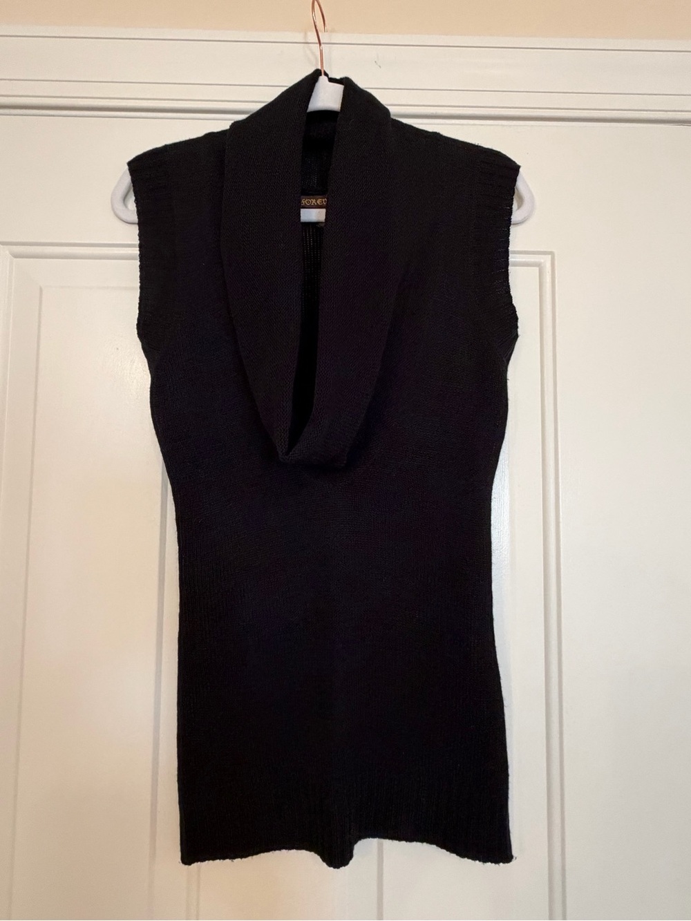 Forever 21 Black Sleeveless Cowl Neck Sweater top